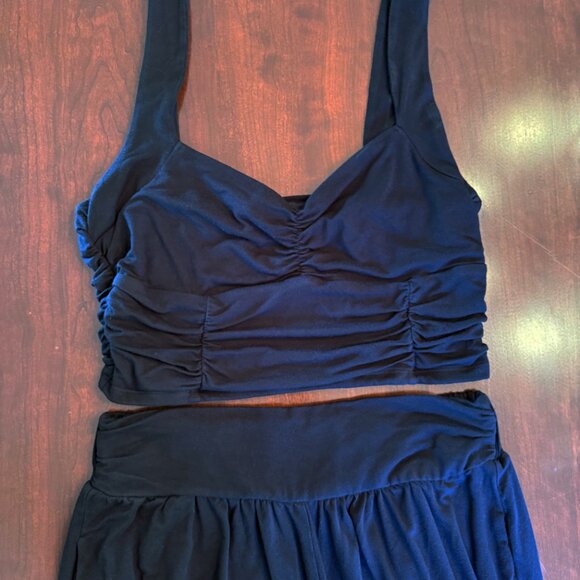 Anthropologie BLACK Maeve bra Crop top & High waisted Pants Medium - Picture 2 of 6